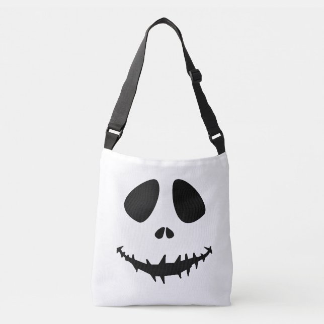 Grimace-ansikte Halloweenväska - gotisk Halloween Axelväska (Framsida)