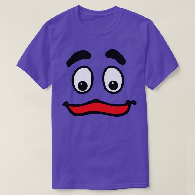Grimace Ansikte T Shirt (Design framsida)