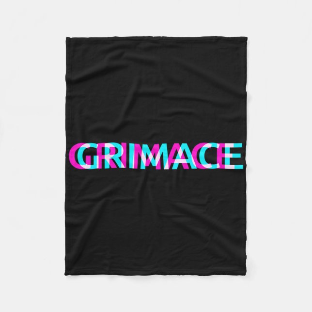 Grimace Edgy Aesthetic Grunge Emo Pastel Goth Hall Fleecefilt (Framsidan)