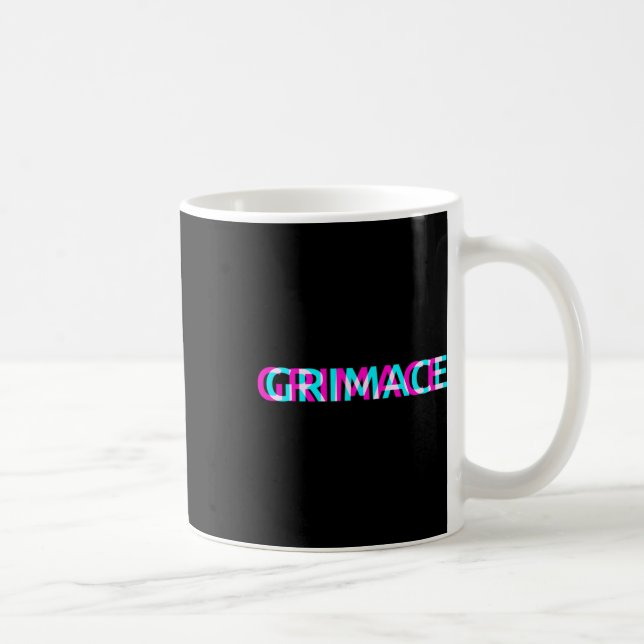 Grimace Edgy Aesthetic Grunge Emo Pastel Goth Hall Kaffemugg (Höger)