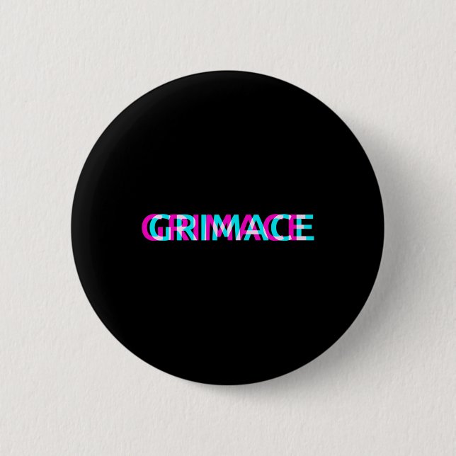 Grimace Edgy Aesthetic Grunge Emo Pastel Goth Hall Knapp (Framsida)