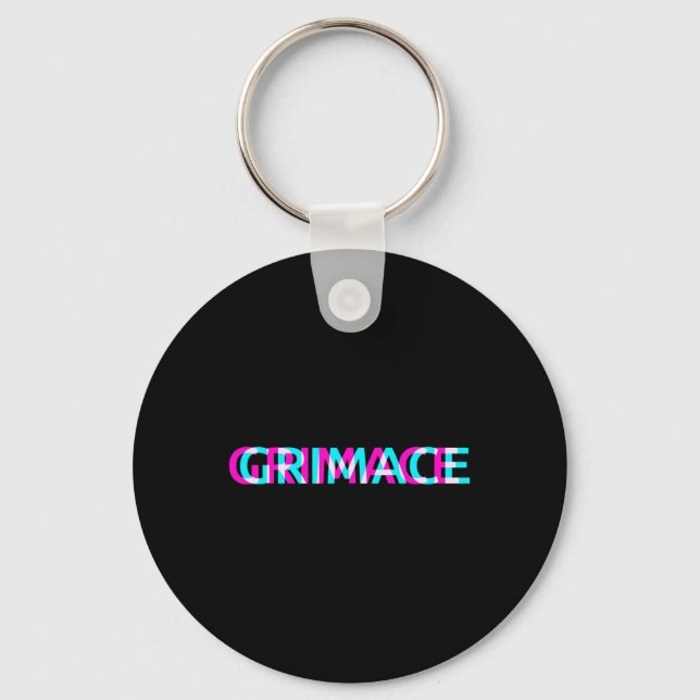 Grimace Edgy Aesthetic Grunge Emo Pastel Goth Hall Nyckelring (Framsida)