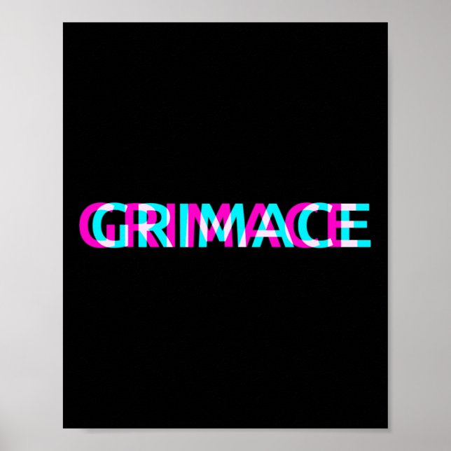 Grimace Edgy Aesthetic Grunge Emo Pastel Goth Hall Poster (Framsidan)