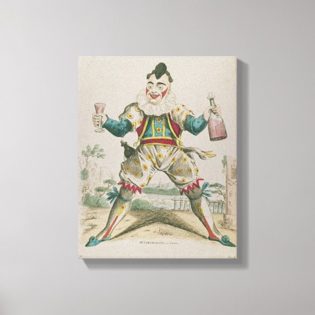 Grimaldi as Clown Canvastryck (Framsida)