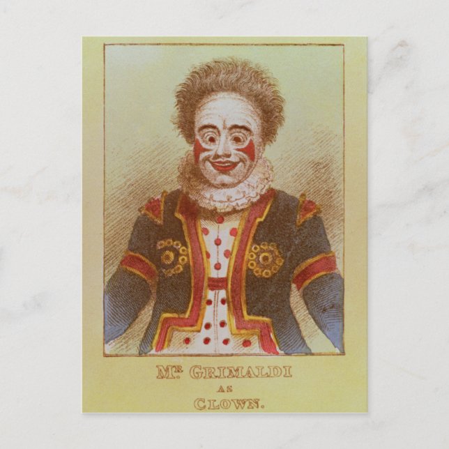 Grimaldi as Clown Vykort (Framsida)