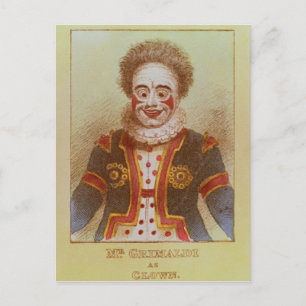 Grimaldi as Clown Vykort