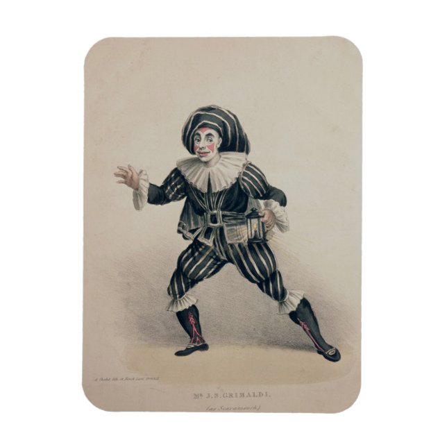 Grimaldi as Scaramouche från Commedia dell'Ar Magnet (Vertikal)