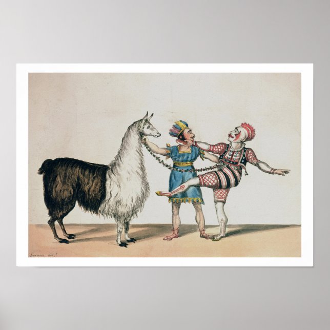 Grimaldi och Alpaca, i Popular Pantomime Poster (Framsidan)