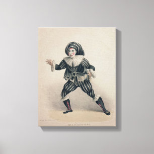 Grimaldi som Scaramouche, från den Commedia Canvastryck