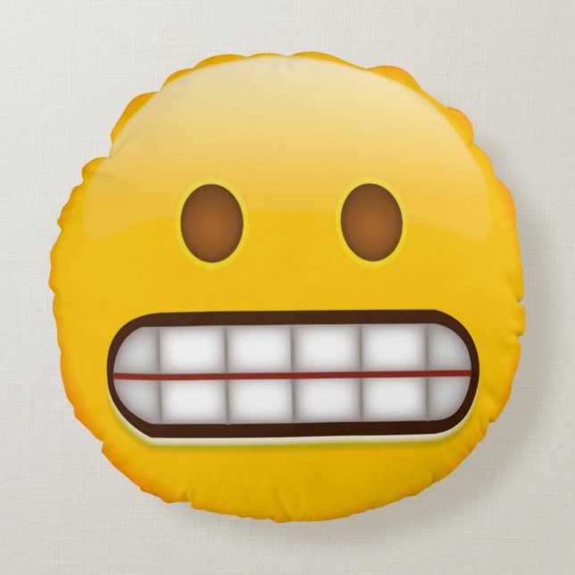 Grimas Emoji Rund Kudde (Framsidan)