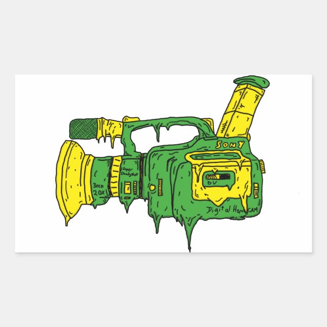 Grimey VX1000 Stickers Rektangulärt Klistermärke (Framsida)