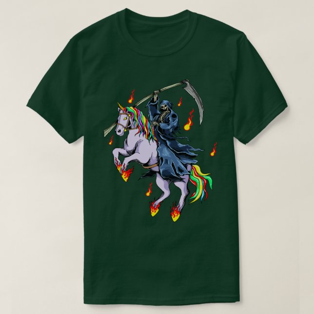 Grimma papper med Unicorn Fire T Shirt (Design framsida)