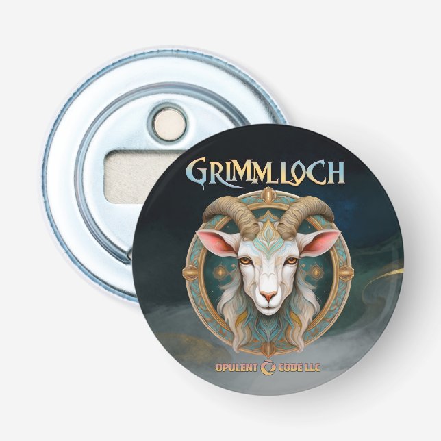 Grimmloch Get Emblem Fantasi RPG Flasköppnare (Framsidan)