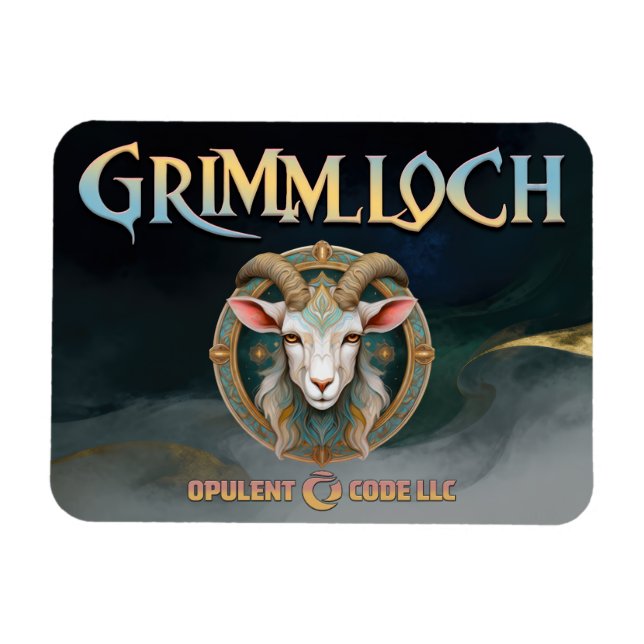 Grimmloch Get Emblem Fantasi RPG Magnet (Horisontell)