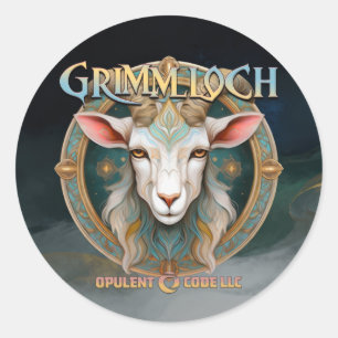 Grimmloch Get Emblem Fantasi RPG Runt Klistermärke