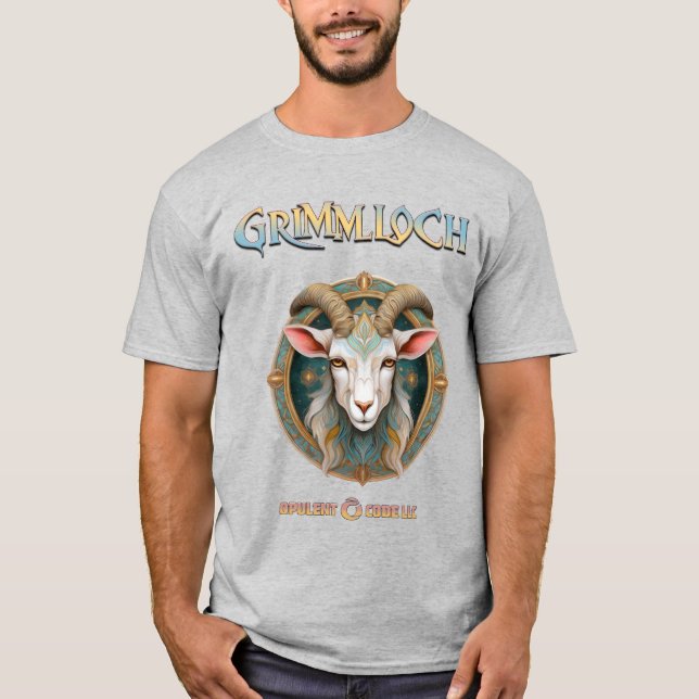 Grimmloch Getter-Emblem Fantasy RPG T Shirt (Framsida)