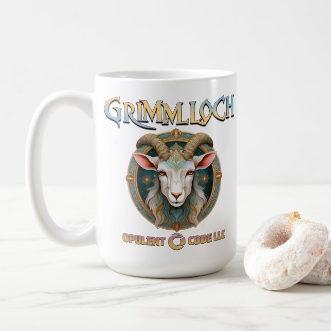 Grimmloch Goat Emblem Fantasy RPG Kaffemugg (Med munk)