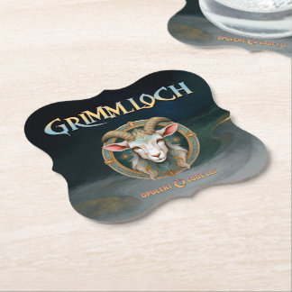 Grimmloch Goat Emblem Fantasy RPG Underlägg Papper