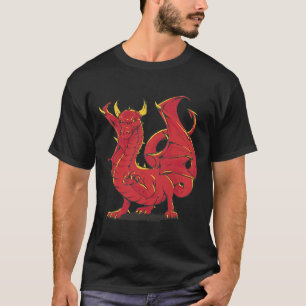Grimmy Red Dragon Chinese Red T Shirt