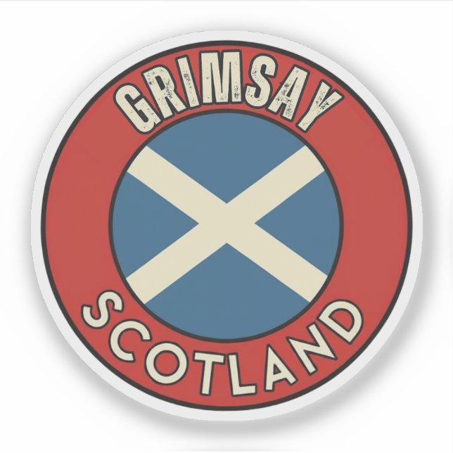 Grimsay, Skottland Klistermärken (Framsida)
