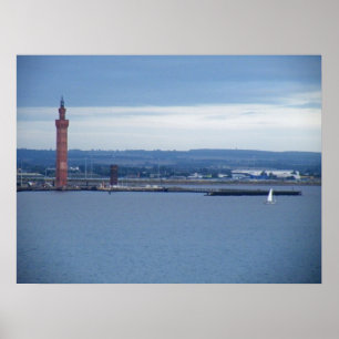 Grimsby Dock Torn, Lincolnshire, Förenade kungarik Poster