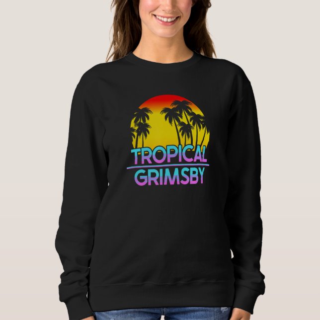 Grimsby Uk Funny British Weather T Shirt (Framsida)
