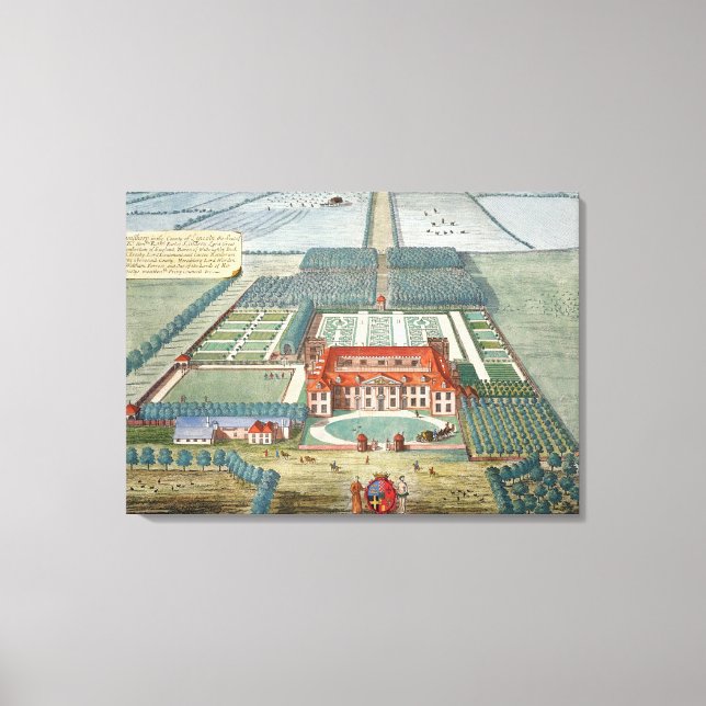 Grimsthorp i länet Lincoln graverad av Jo Canvastryck (Framsida)