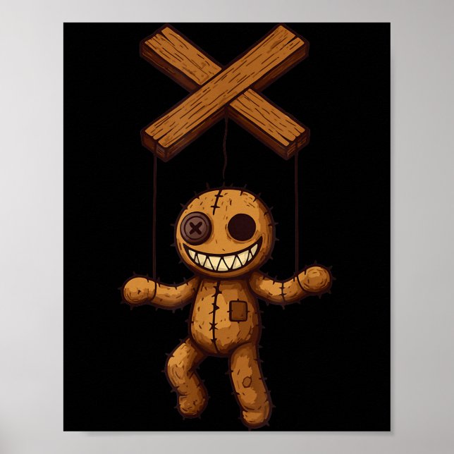 Grimstring – Soky Playful Puppet Marionette Cartoo Poster (Framsidan)