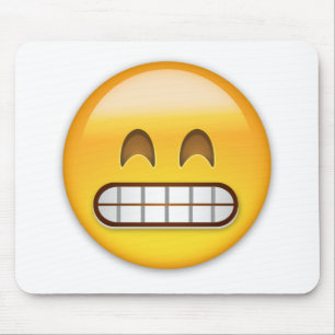 Grina ansikte med att le ögon Emoji Musmatta