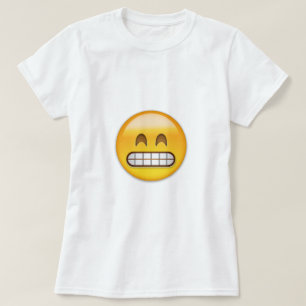 Grina ansikte med att le ögon Emoji T-shirt