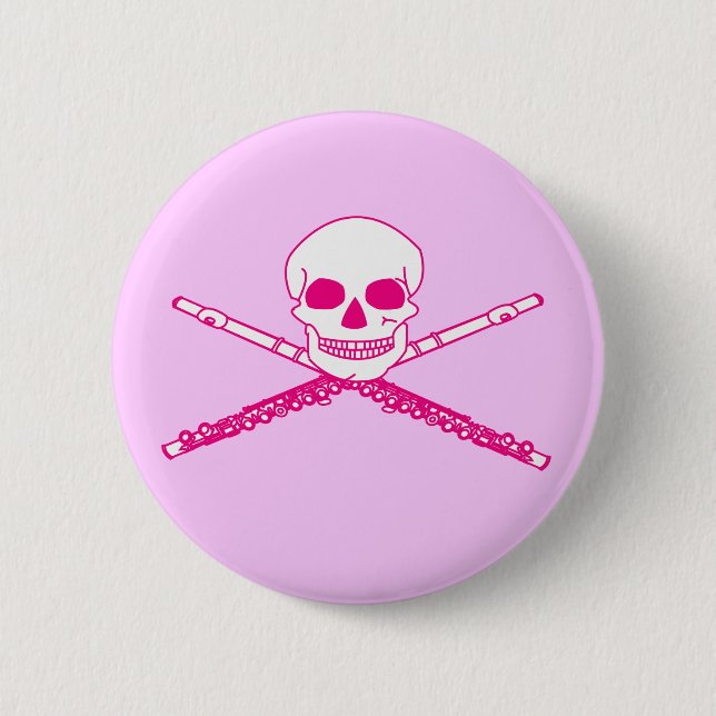 Grina flöjten med skallen knäppas knapp (Framsida)