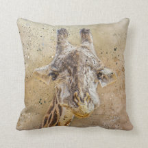 Grina modern vattenfärg för girafffotografi