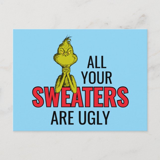 Grinch | All Your Sweaters Are Ugly Helg Vykort (Framsida)
