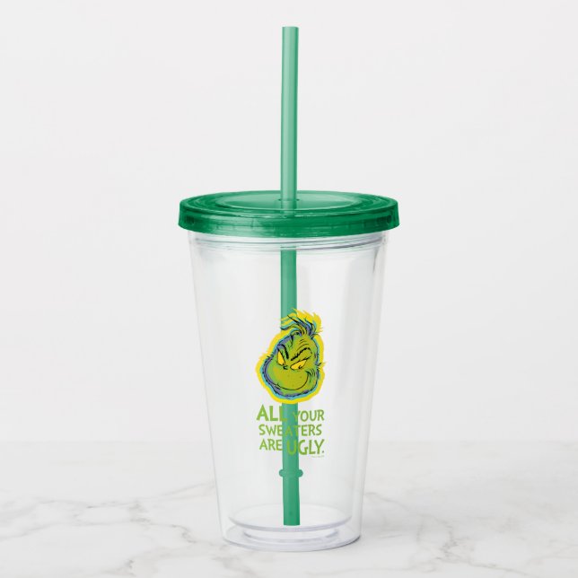 Grinch | Alla dina tröjor är fula Citat Take Away Mugg (Framsida)