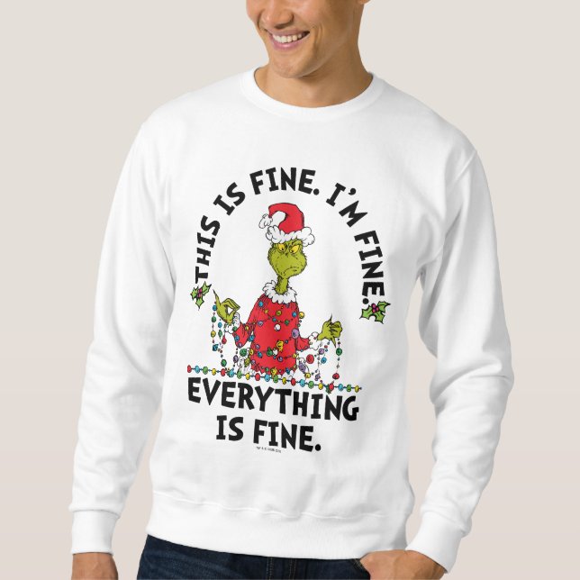 Grinch | Allt är bra Lång Ärmad Tröja (Framsida)