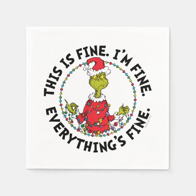 Grinch | Allt är bra Pappersservett (Framsidan)