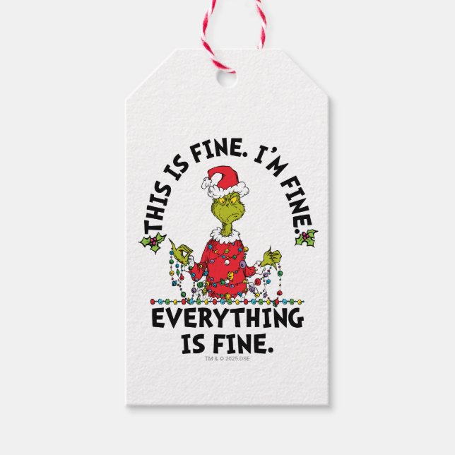 Grinch | Allt är bra Presentetikett (Framsidan)