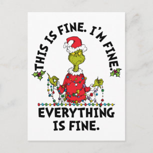 Grinch Allting är bra Helg Vykort