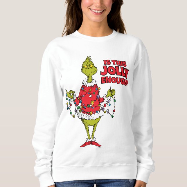 Grinch | "Är detta glatt nog?" T Shirt (Framsida)