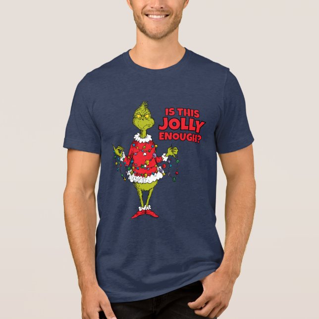 Grinch | "Är detta glatt nog?" T Shirt (Framsida)