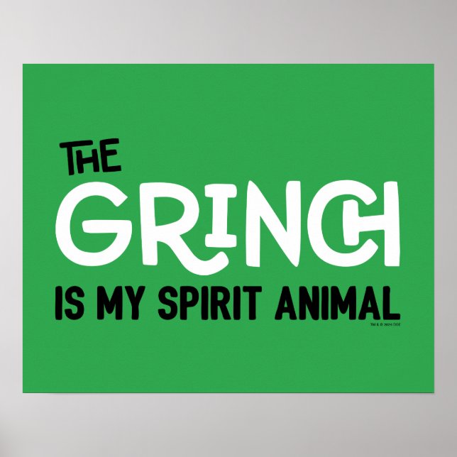 Grinch är min andliga djur Citat Poster (Framsidan)
