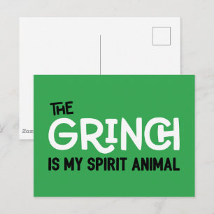 Grinch är min andliga djur Citat Vykort