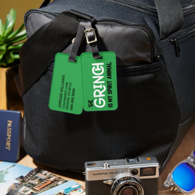 Grinch är min animala citat bagagebricka (Fram & Baksida)