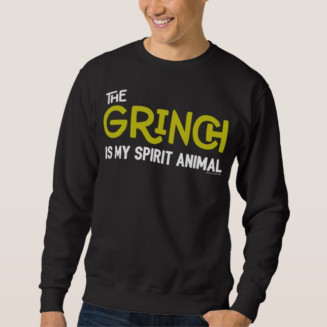 Grinch är min animala citat lång ärmad tröja (Framsida)