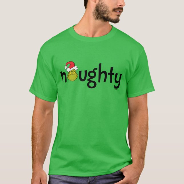 Grinch är Naughty T Shirt (Framsida)
