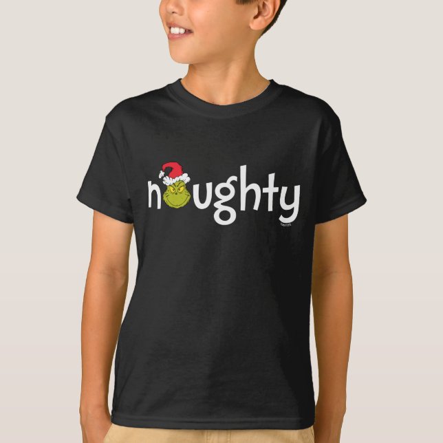 Grinch är Naughty T Shirt (Framsida)