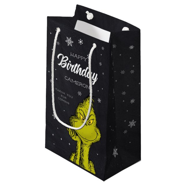 Grinch Chalkboard Birthday Favor (Framsidan Vinklad)