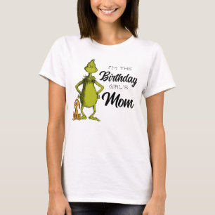 Grinch Chalkboard Birthday Girl's Mamma T Shirt