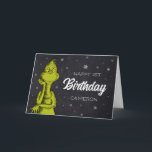 Grinch Chalkboard Birthday Kort<br><div class="desc">Grattis på födelsedagen till dig! Anpassa det här dr Seuss-födelsedagskortet till ditt barns namn.</div>