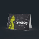 Grinch Chalkboard Birthday Kort<br><div class="desc">Grattis på födelsedagen till dig! Anpassa det här dr Seuss-födelsedagskortet till ditt barns namn.</div>